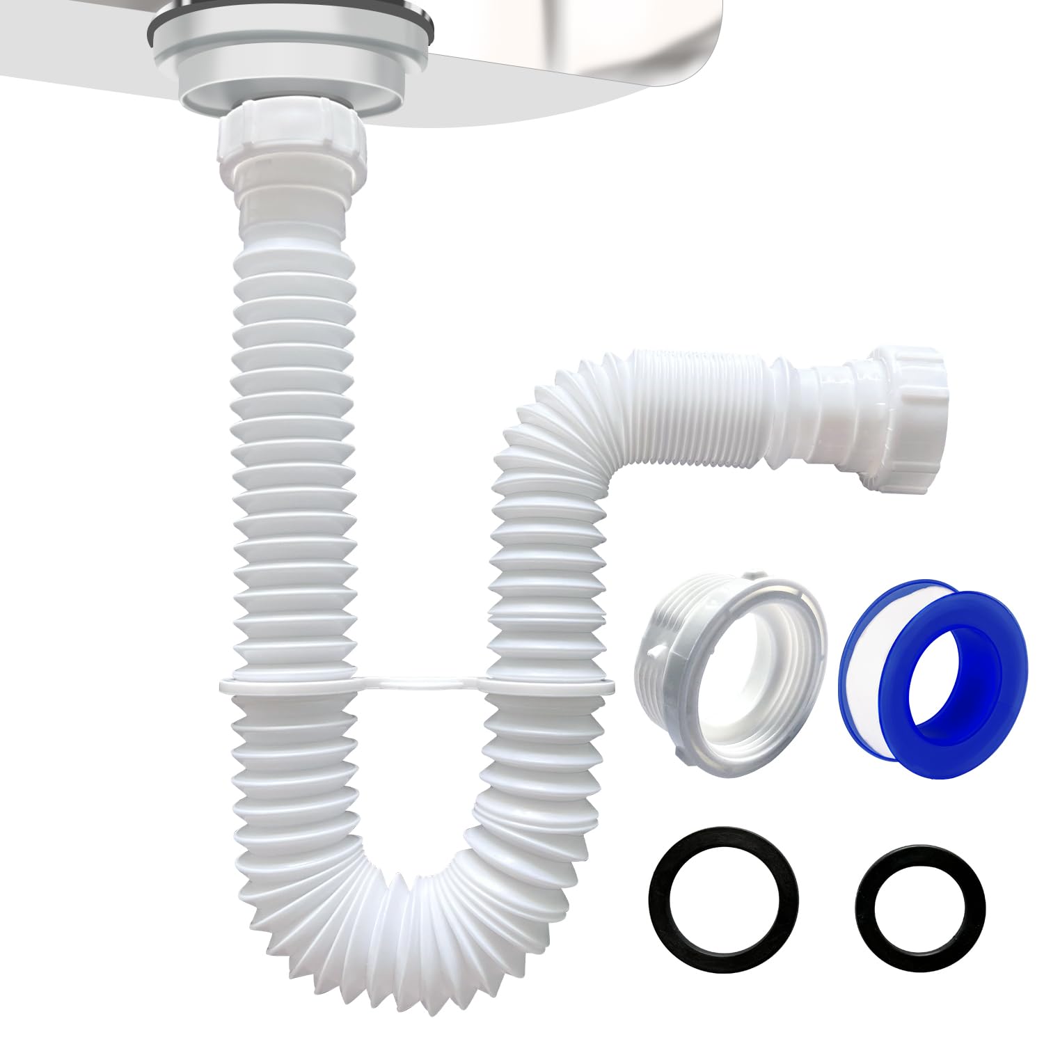 FlexSeal Pro™ Universal Sink Drain Pipe (Expandable & Leak-Proof)