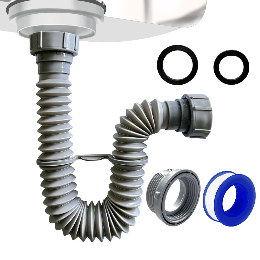 FlexSeal Pro™ Universal Sink Drain Pipe (Expandable & Leak-Proof)